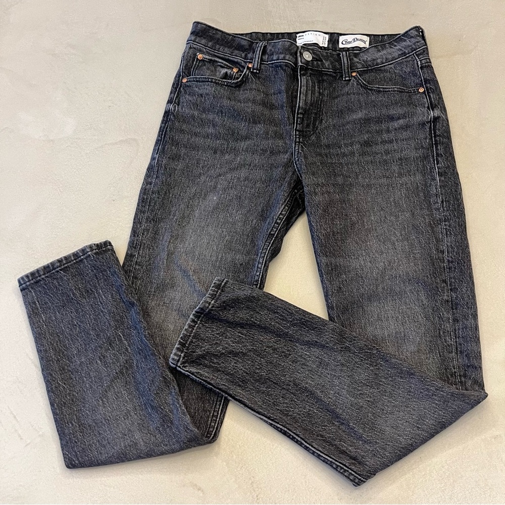 ASOS DESIGN Cone Mill Denim Skinny Jeans in Washed Black, 30x28